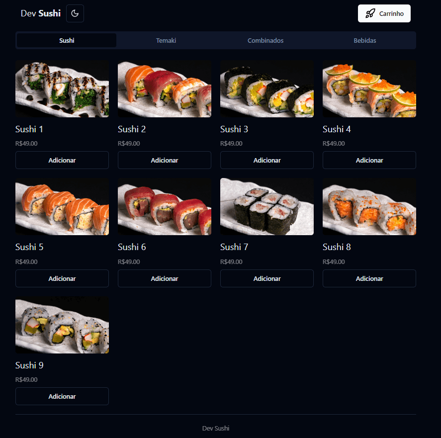 Imagem do projeto Dev Sushi